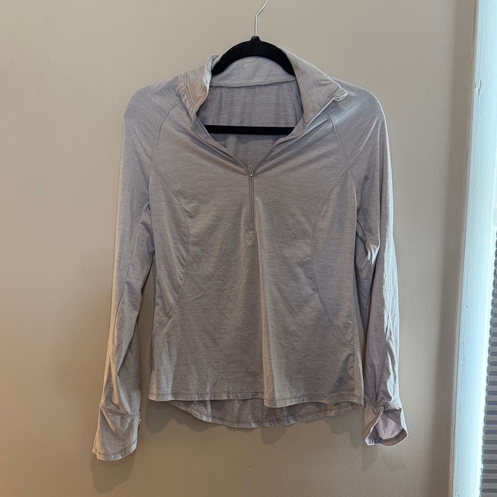 Apana Light Gray Long Sleeve Top